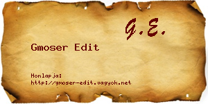 Gmoser Edit névjegykártya
