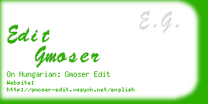 edit gmoser business card